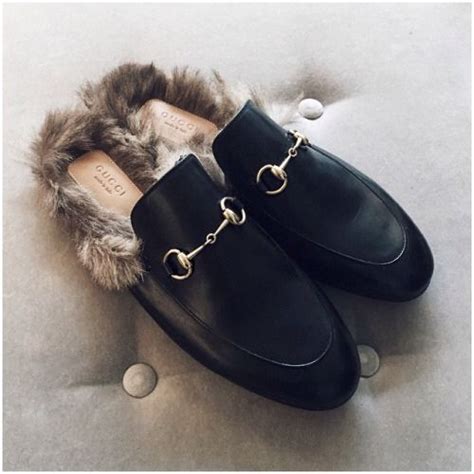 gucci fluffy loafers